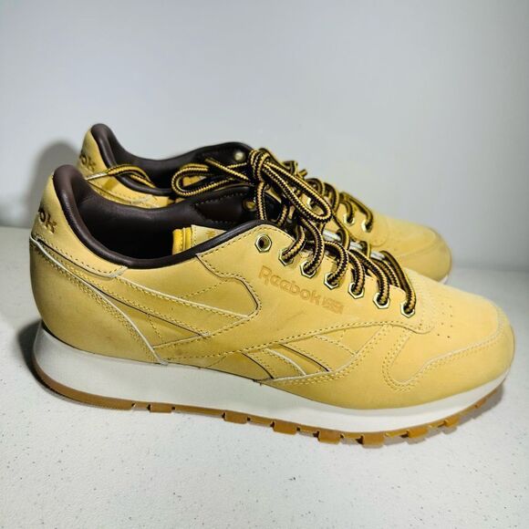 Unisex Reebok CLASSIC LEATHER Wheat Trainer Wheat/Dark Brown M49995 Sz8 - Picture 2 of 7